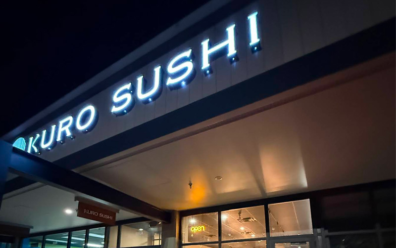 Outside of Kuro Sushi.